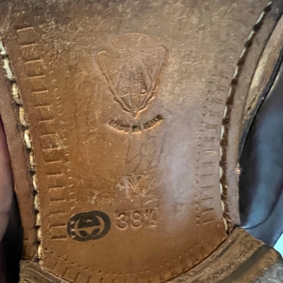 Vintage Gucci Leather Oxford Shoes Size 38 1/2 EU Size  8 1/2 US - Picture 5 of 7